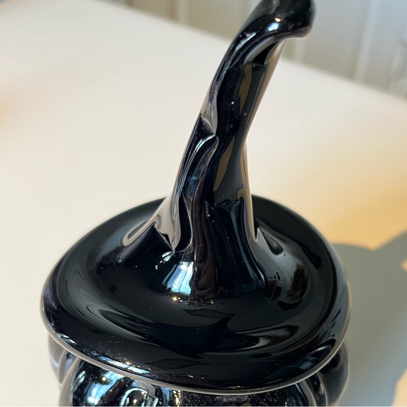 Halloween Ceramic Pumpkin with Witch’s Hat Tabletop Decor | Spooky & Elegant - Picture 6 of 8